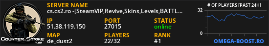 cs.cs2.ro -[SteamVIP,Revive,Skins,Levels,BATTLEPASS]
