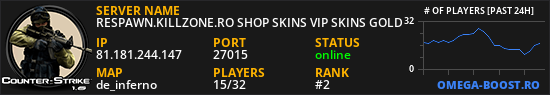 RESPAWN.KILLZONE.RO SHOP SKINS VIP SKINS GOLD